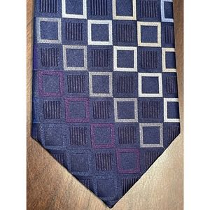 Michael Michael Kors Blue Purple 100% Silk Men’s Neck Tie Made In China